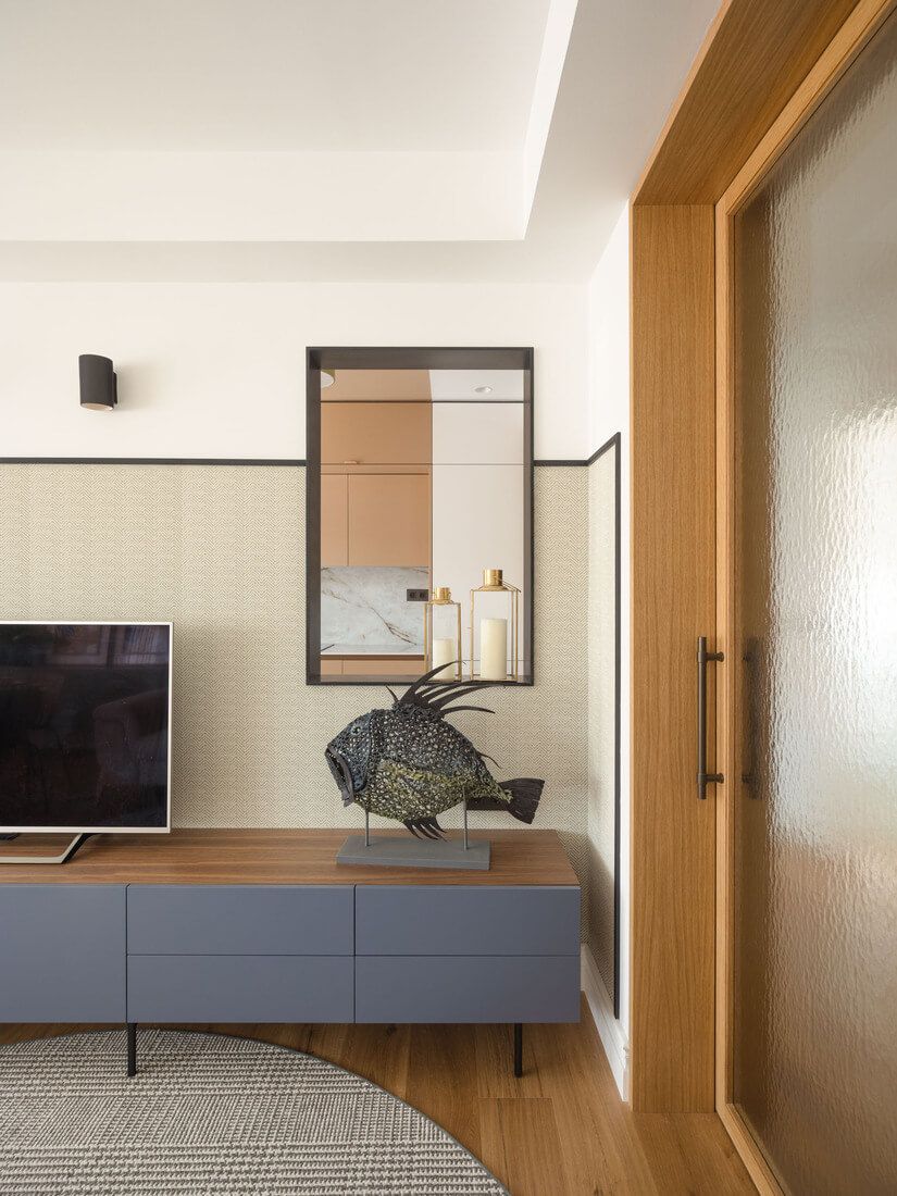 Diseño de salón en proyecto de reforma de piso en Deusto