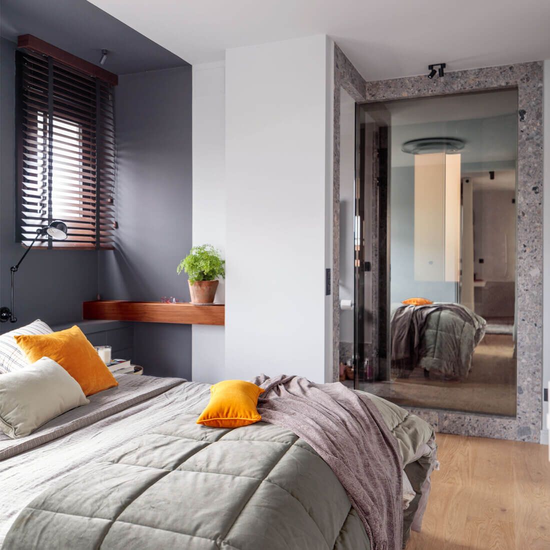 Espejo dormitorio reformado en Getxo