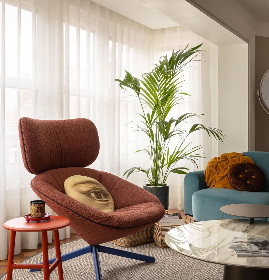 Sillón reforma de salón en piso de Bilbao