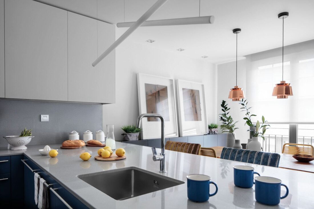 Cocina reformada en piso de 100m de Bilbao