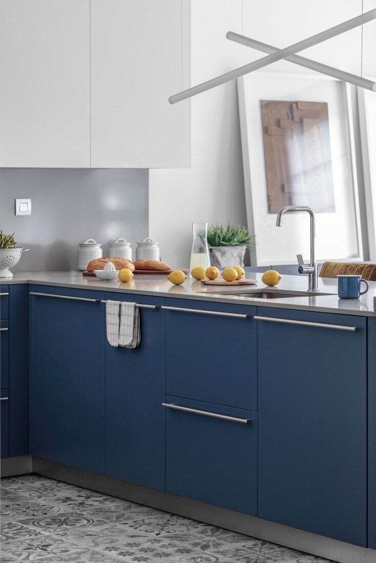Encimera cocina reformada en piso de Bilbao