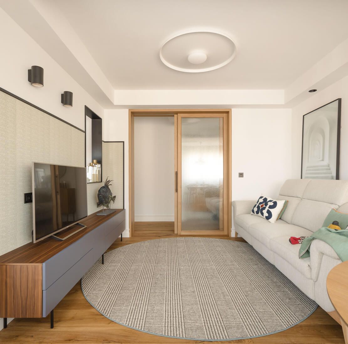 Diseño de salón reforma de piso en Deusto
